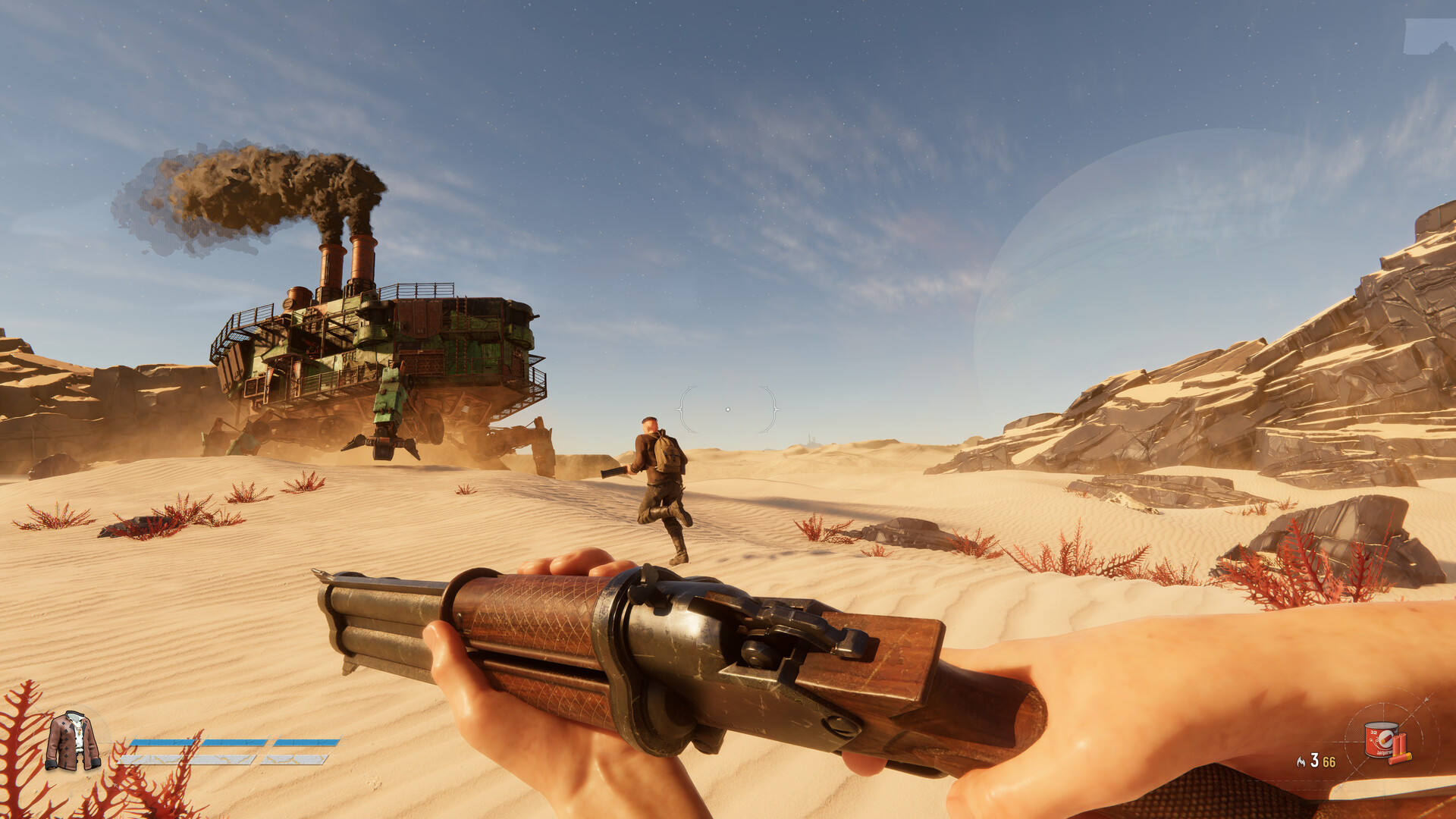 Official Steam screenshot showing Trampler structure and build layout in SAND.
