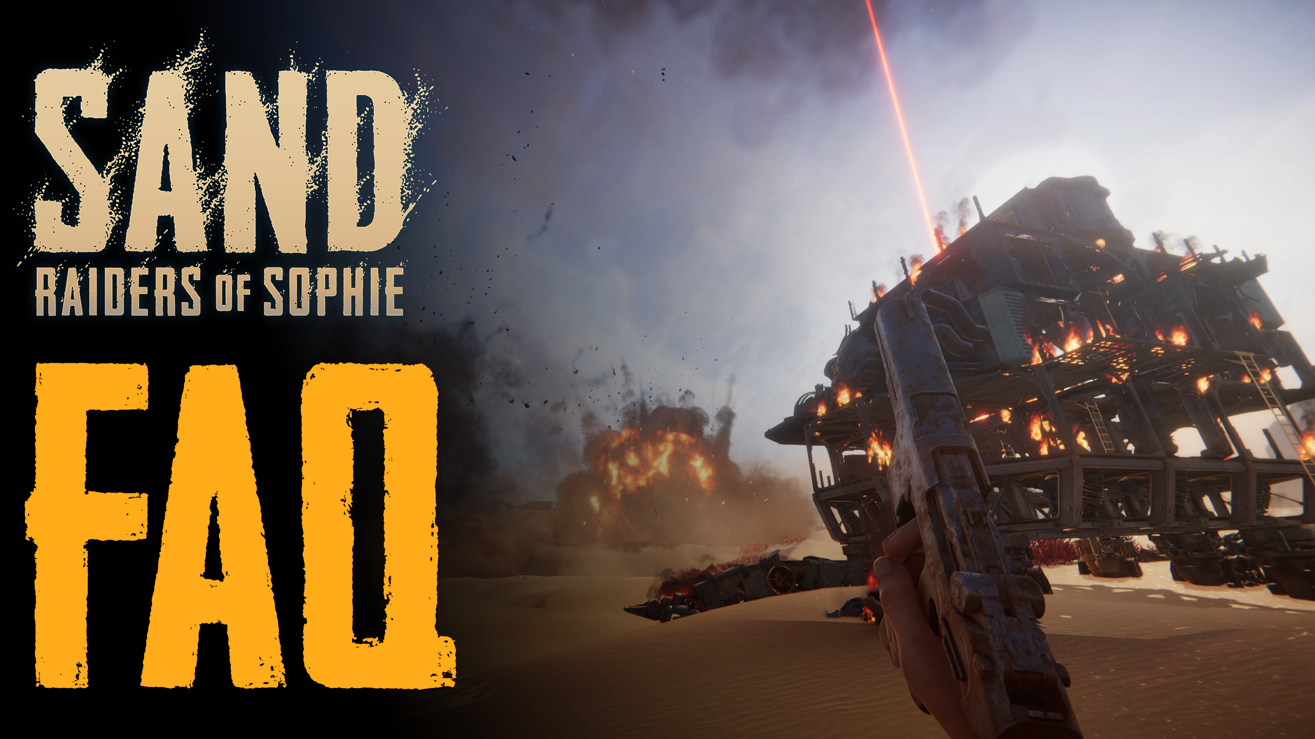 Official tinyBuild FAQ header image for SAND Raiders of Sophie support information.
